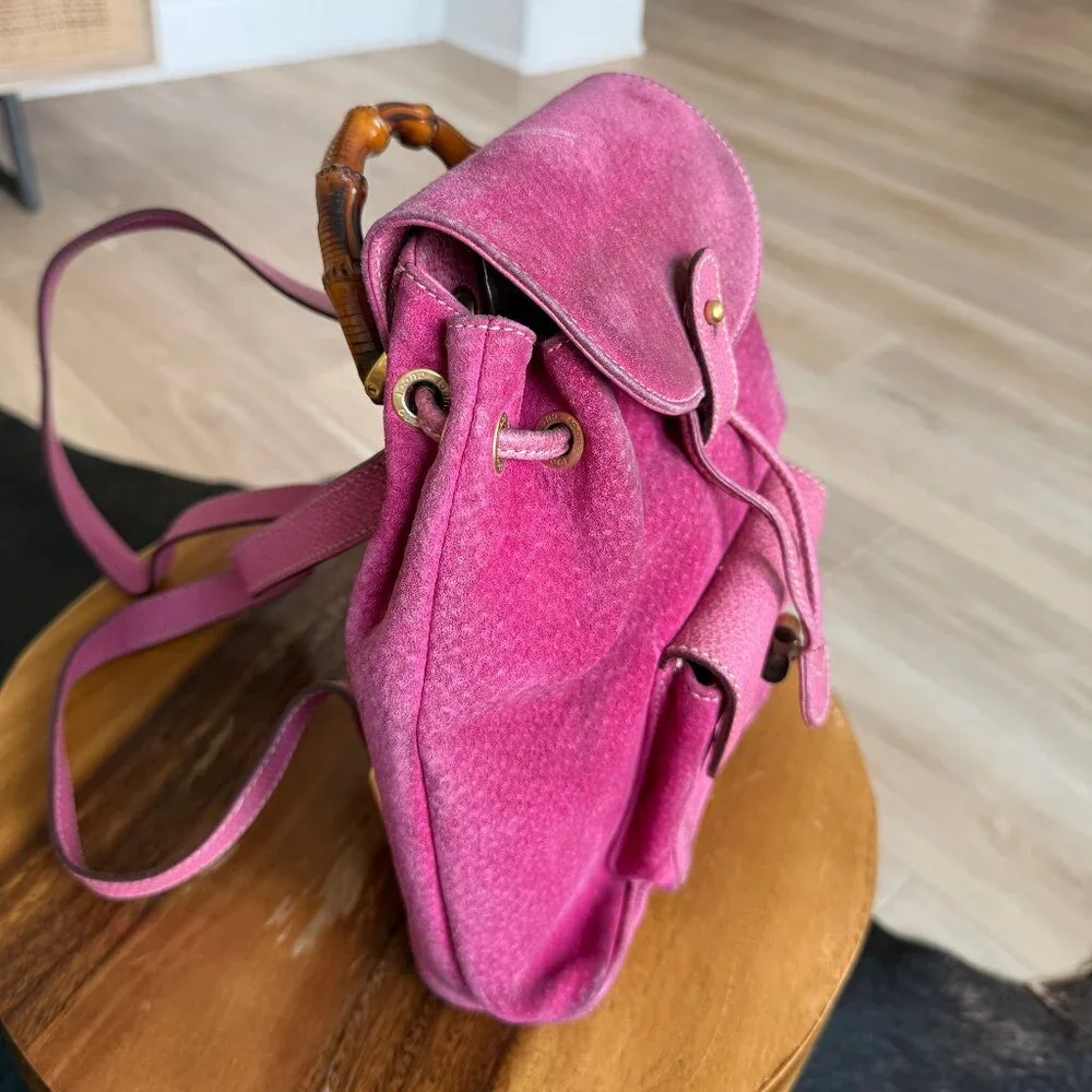 Gucci Bamboo Suede Backpack - Picture 6 of 10